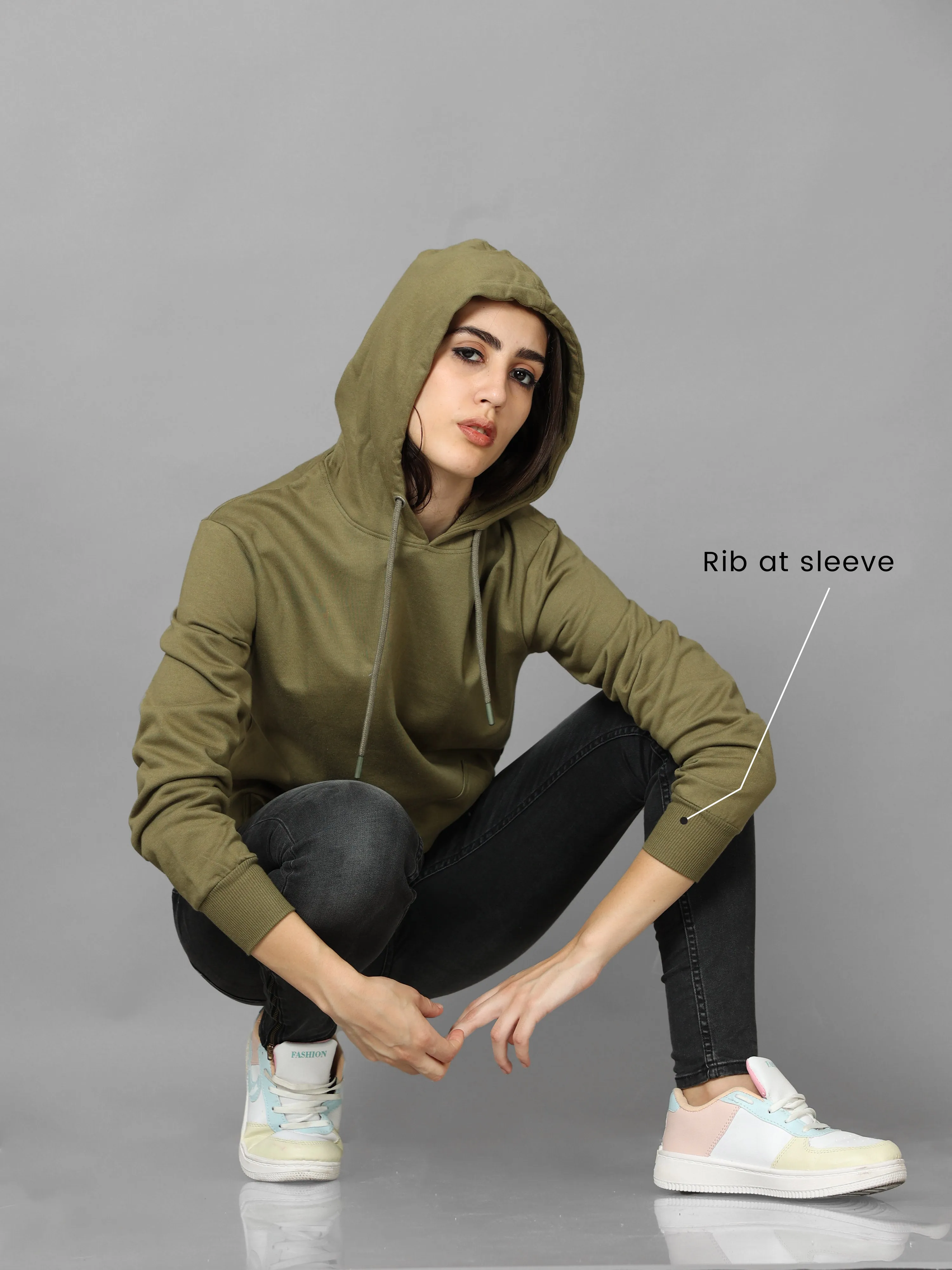 The Greenage Olive Green Hoodie