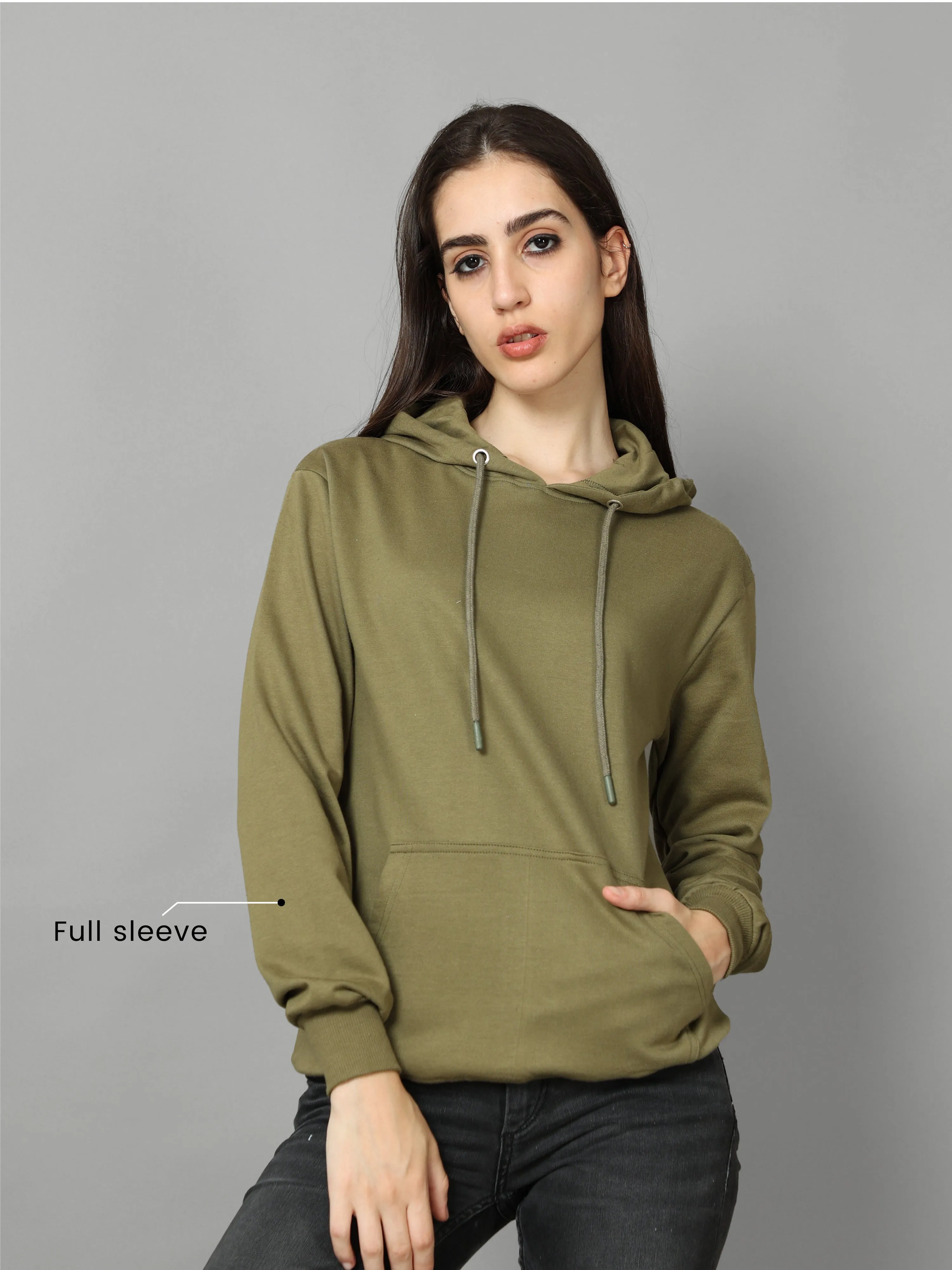 The Greenage Olive Green Hoodie