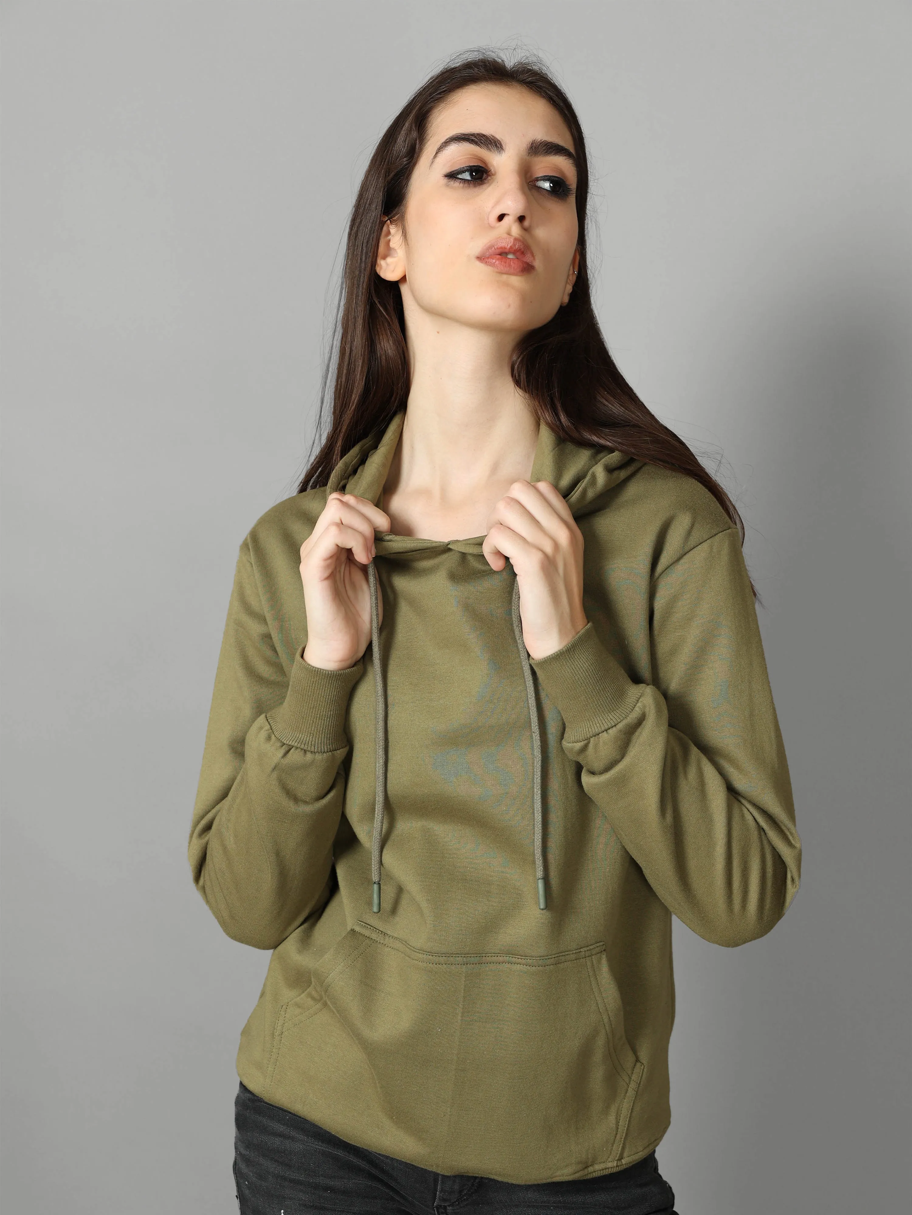 The Greenage Olive Green Hoodie