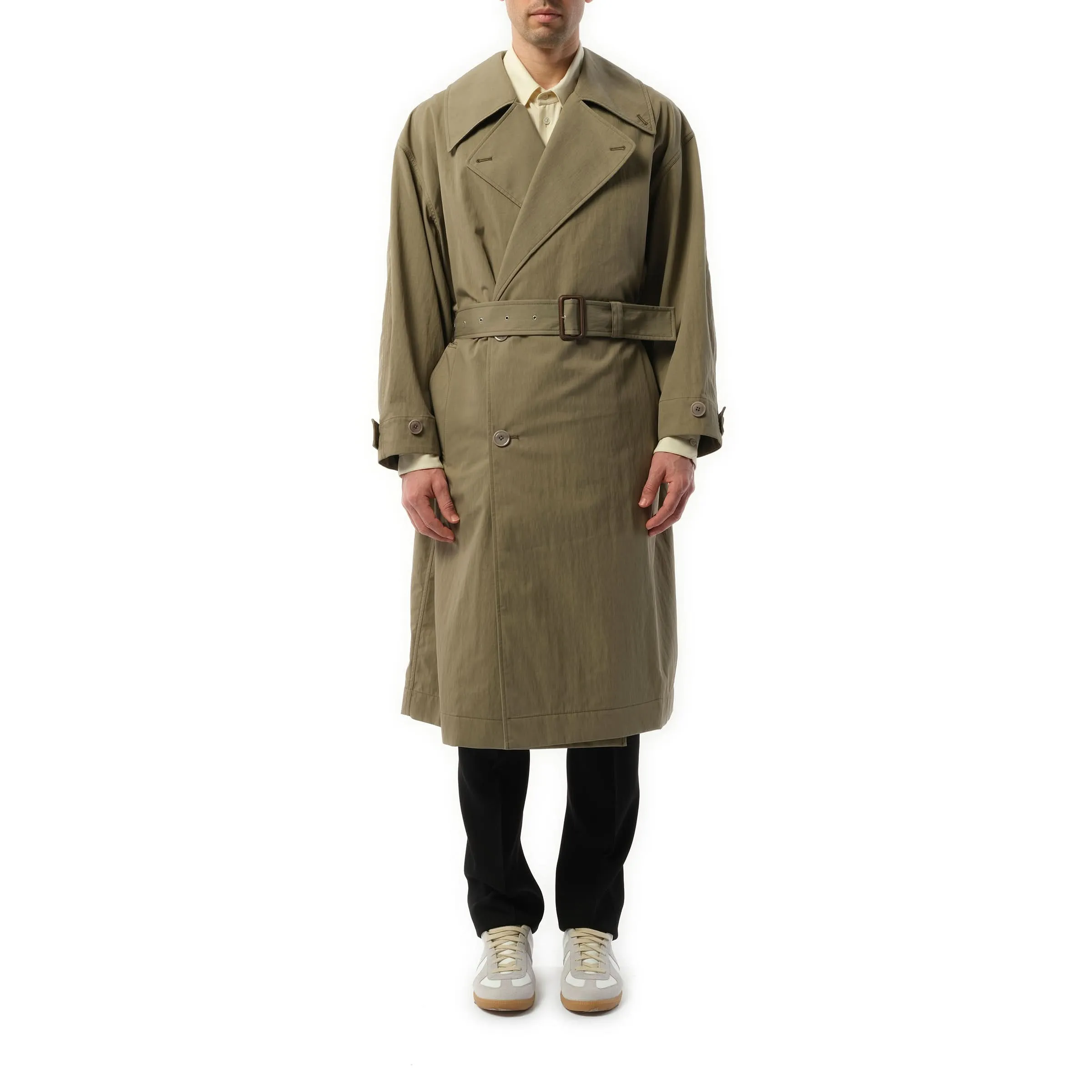 Tibetan Trench Coat in Light Olive