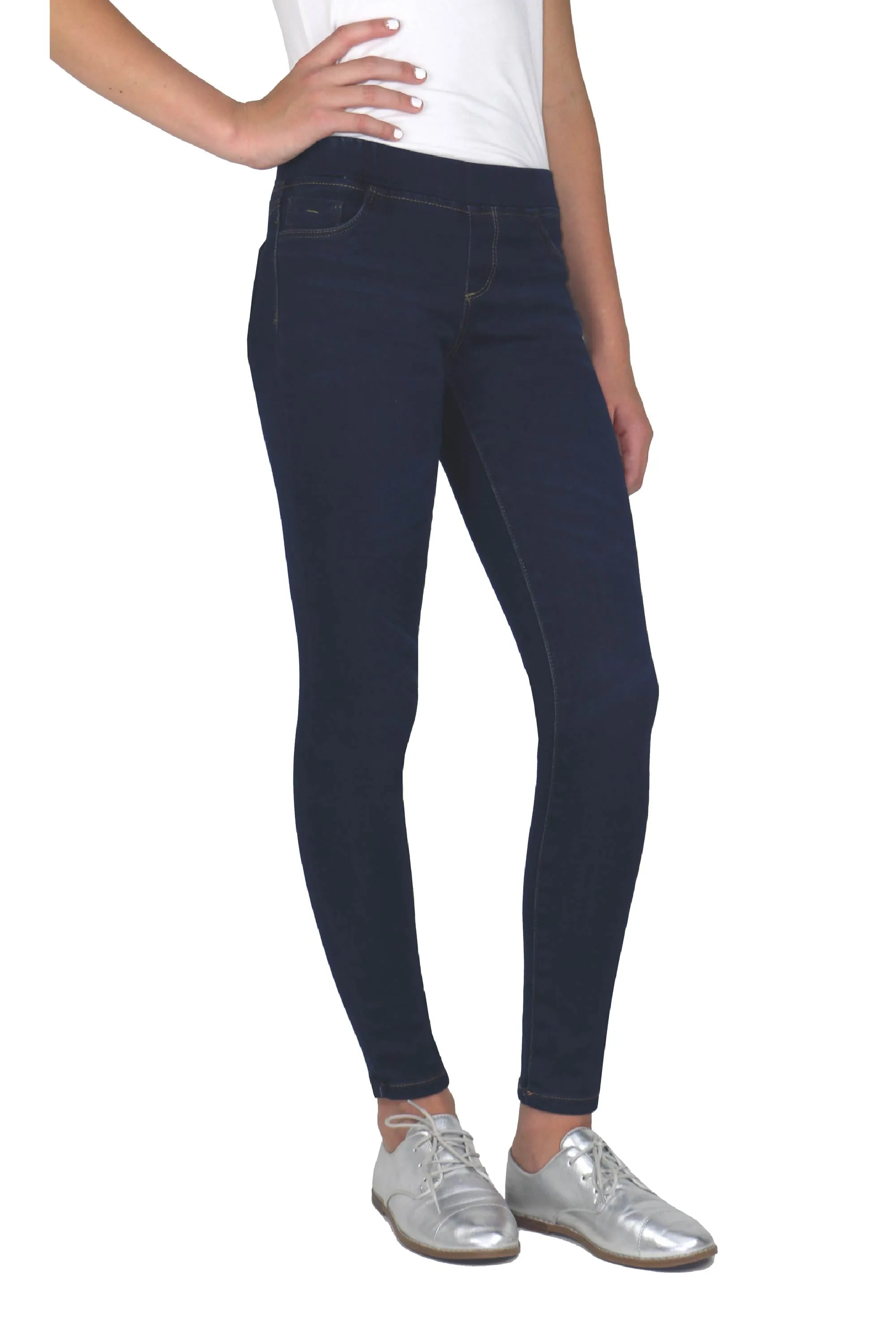 Verna - Mid Rise Pull On Skinny Jegging In Runaway