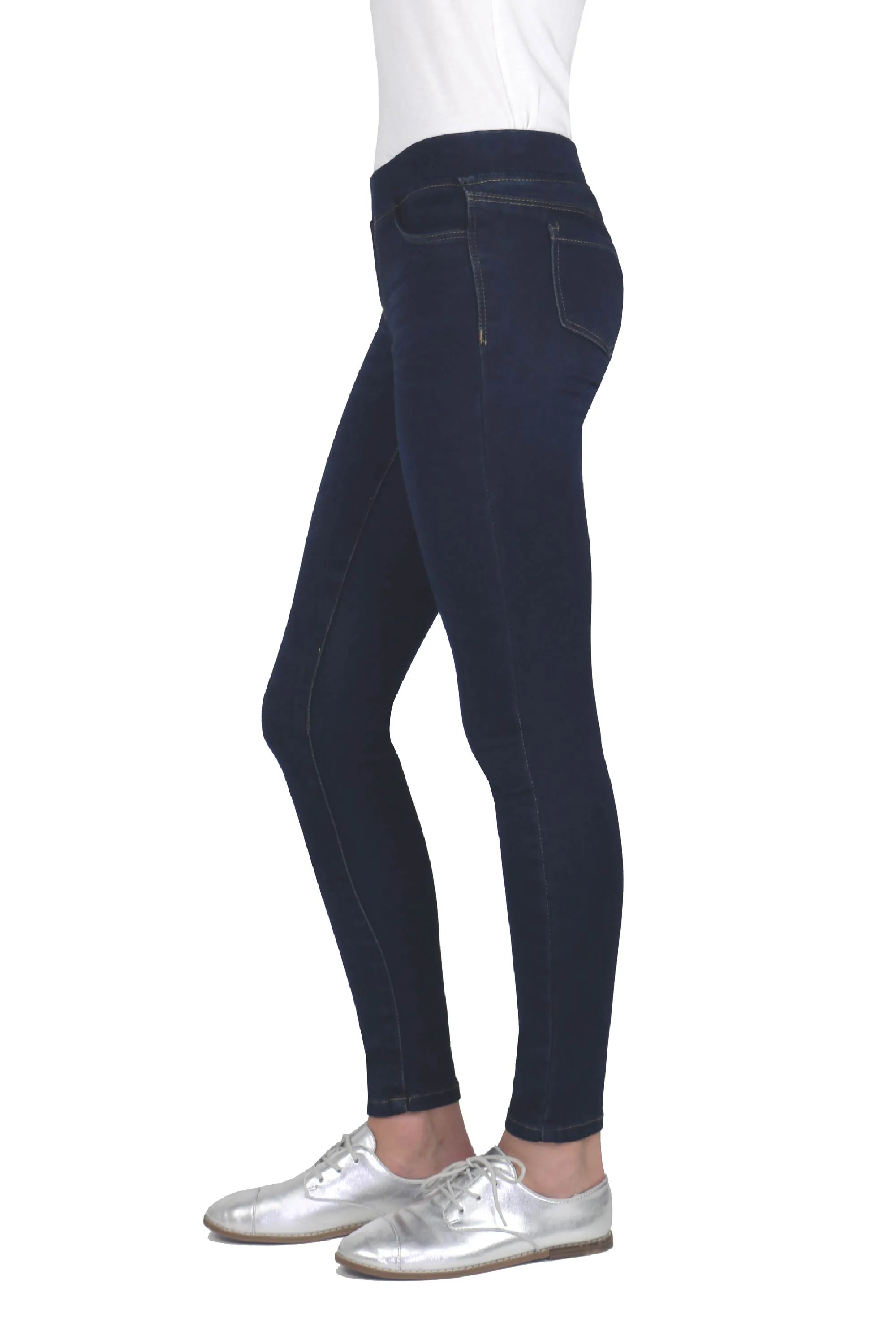 Verna - Mid Rise Pull On Skinny Jegging In Runaway