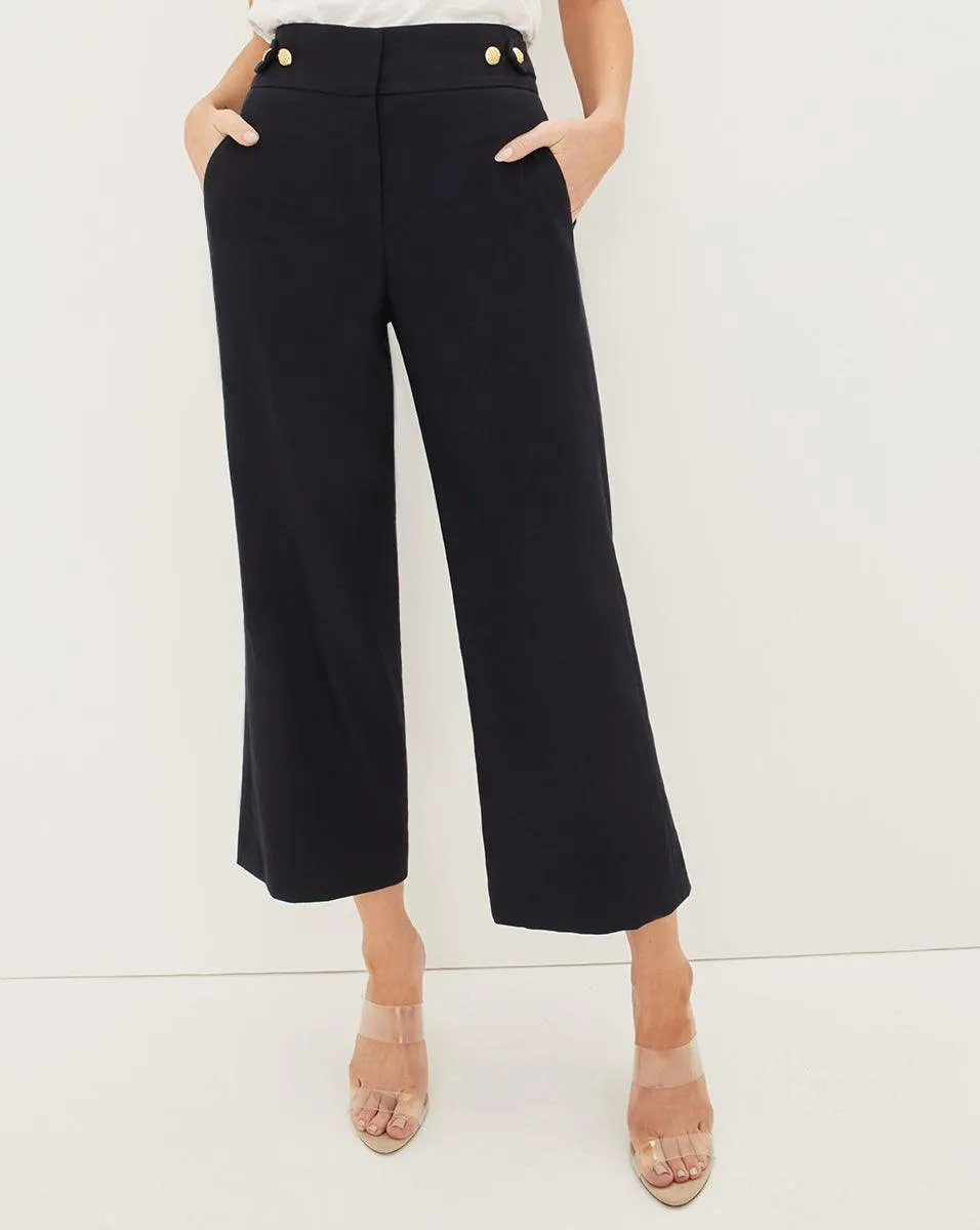 Veronica Beard Renzo Pant Navy-Gold / Black-Silver