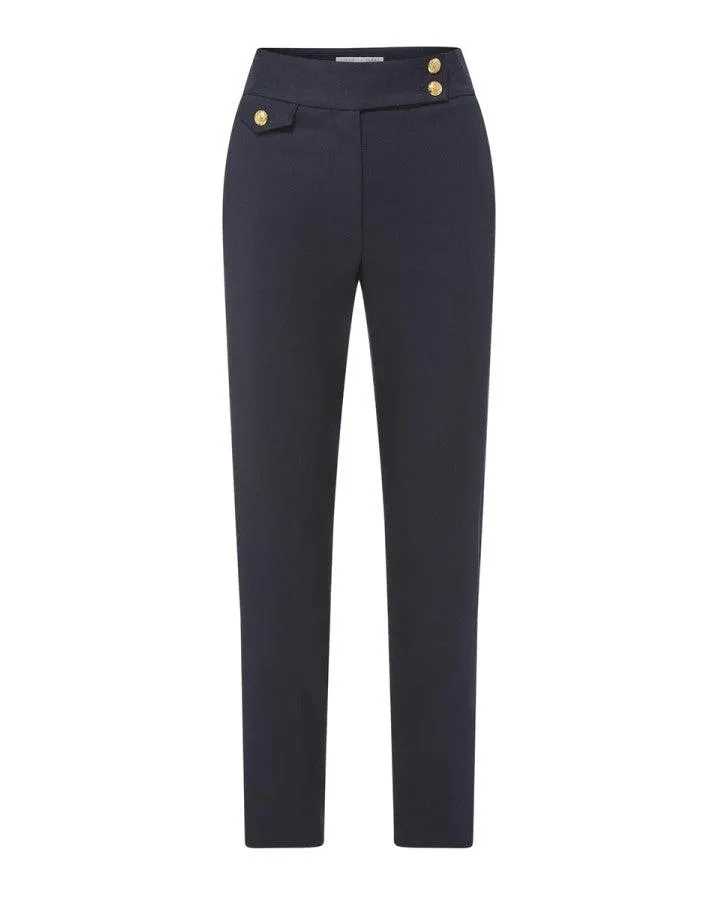 Veronica Beard Renzo Pant Navy-Gold / Black-Silver