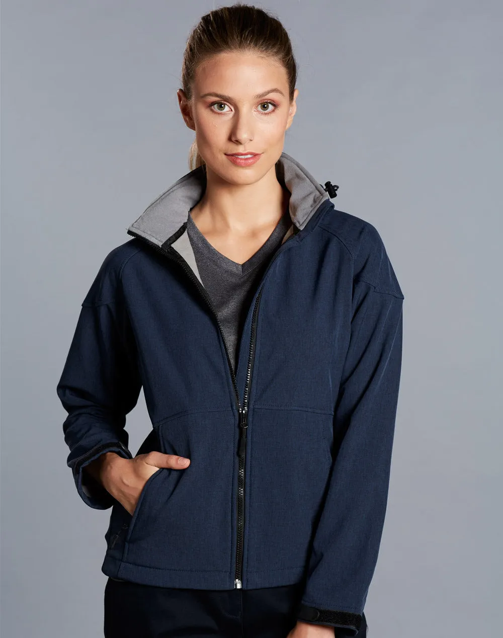 Winning Spirit Ladies' Aspen Softshell Hooded Jacket (JK34)