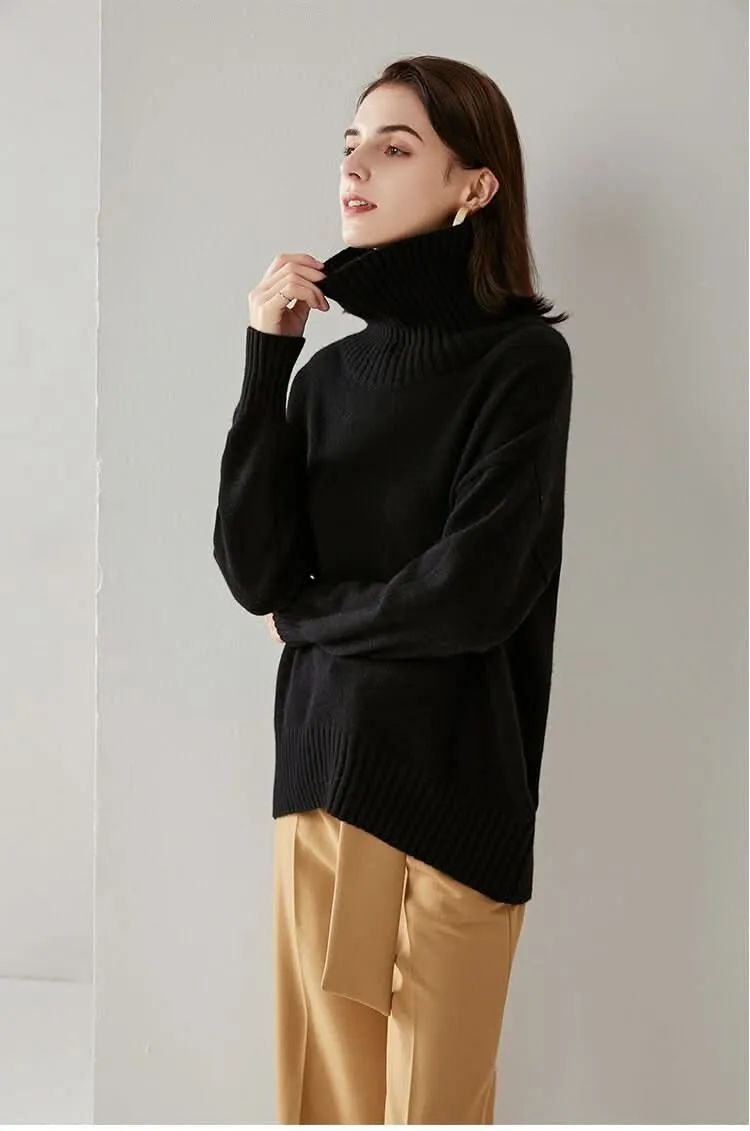 Women's High neck cashmere sweaters