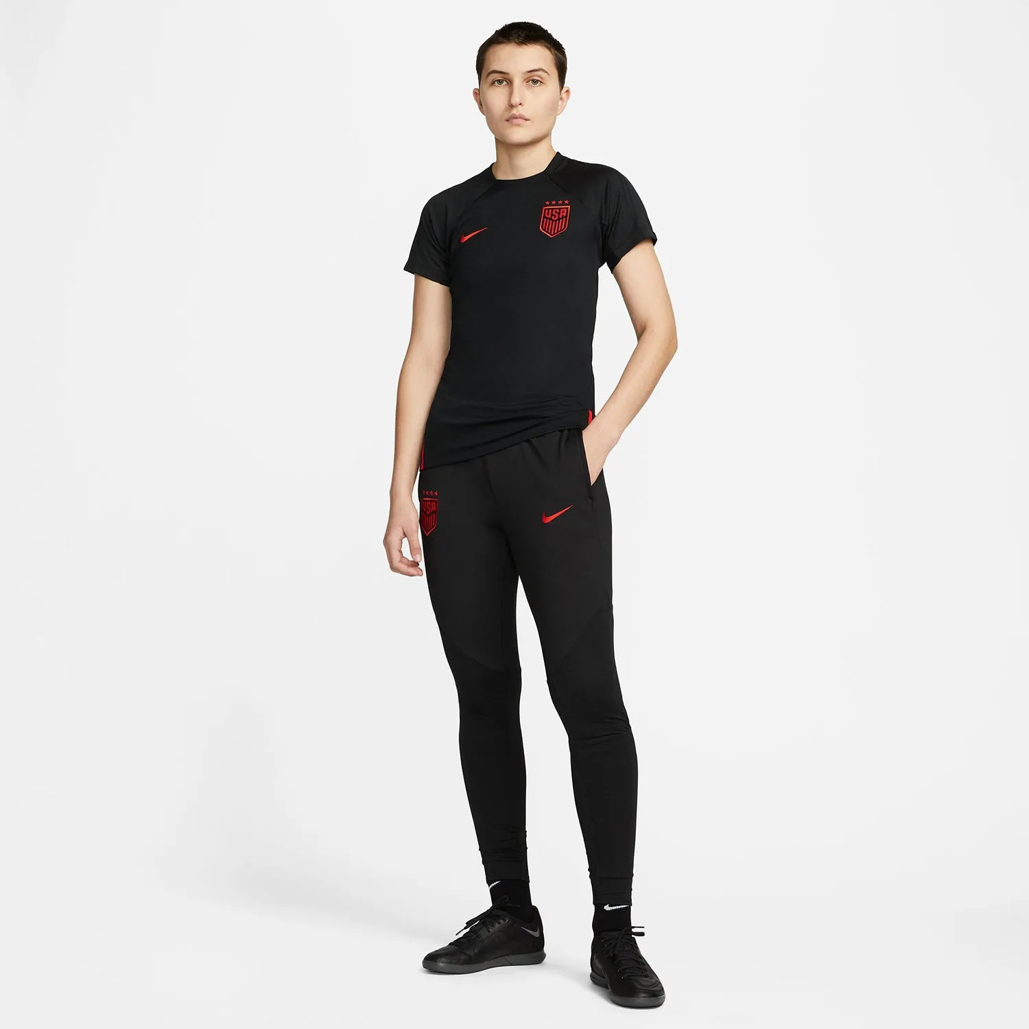 Women's Nike USA Strike Knit Black Pants