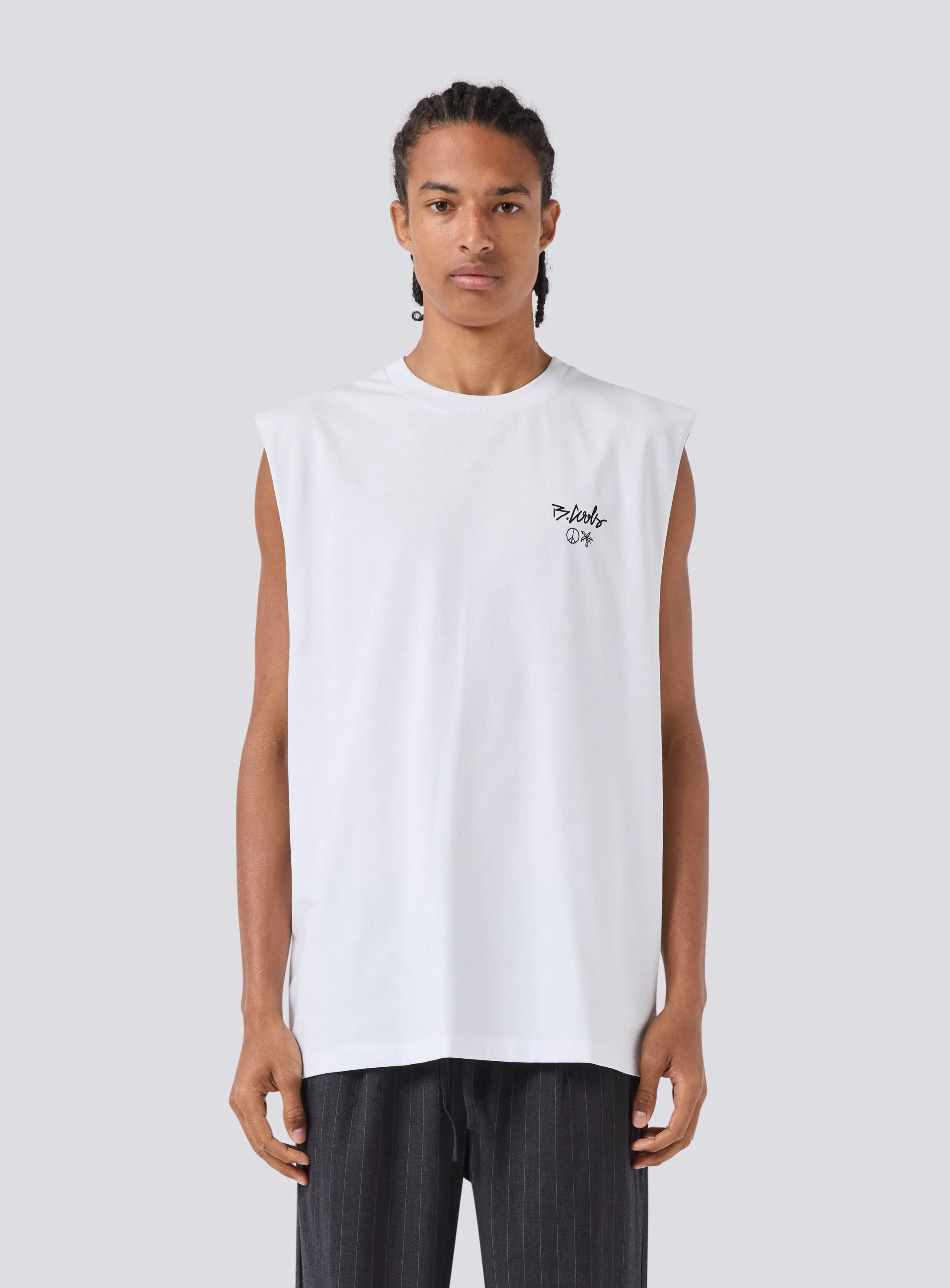 YC Muscle Homie Tee White