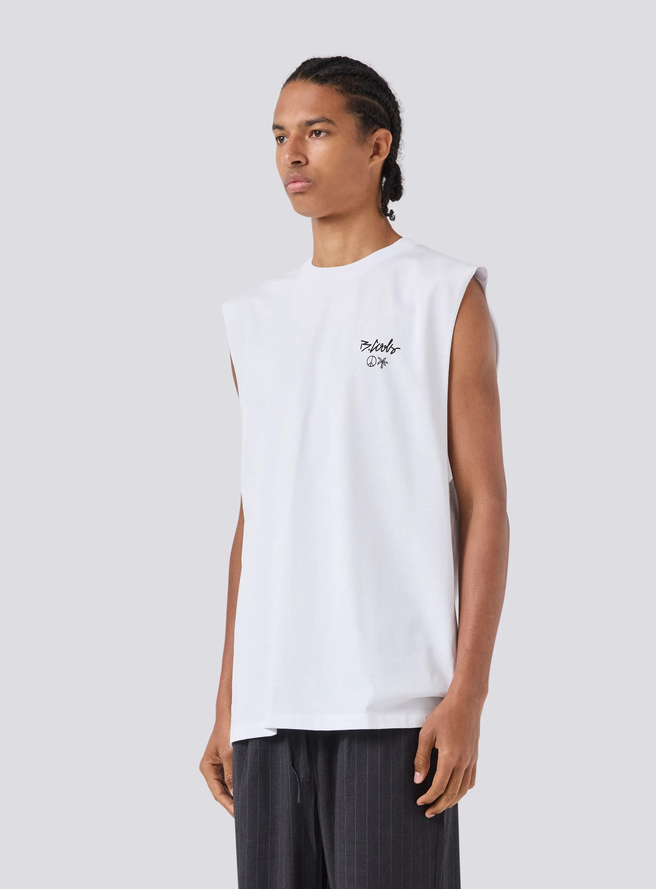 YC Muscle Homie Tee White