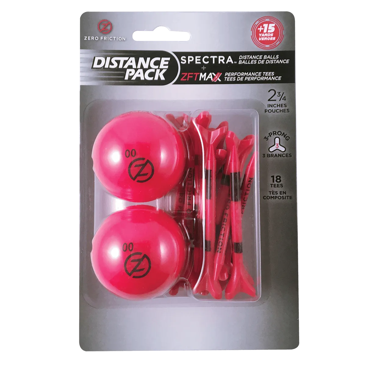 Zero Friction Spectra Distance 2 Ball/Tee Pack